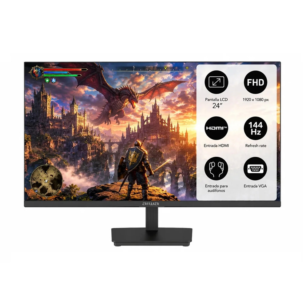 Monitor Gamer Aiwa 24'' FHD AW-MK24 – Multicentro