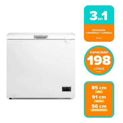 Congelador Horizontal Dual Inverter Frío Directo M200DI 198 Litros