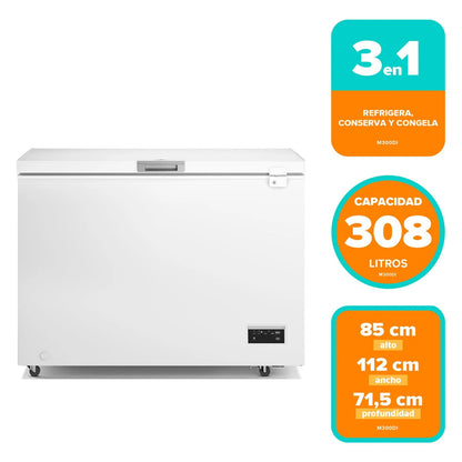 Congelador Horizontal Dual Inverter Frío Directo M300DI 308 Litros
