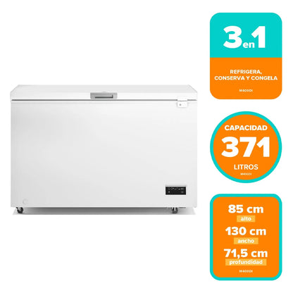 Congelador Horizontal Dual Inverter Frío Directo M400DI 371 Litros