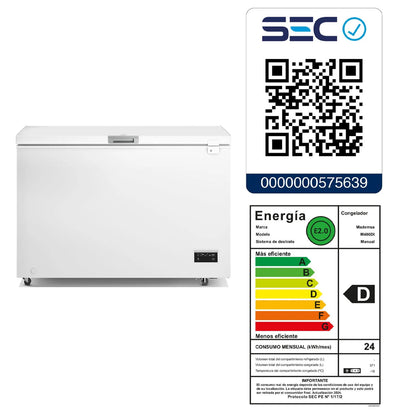 Congelador Horizontal Dual Inverter Frío Directo M400DI 371 Litros