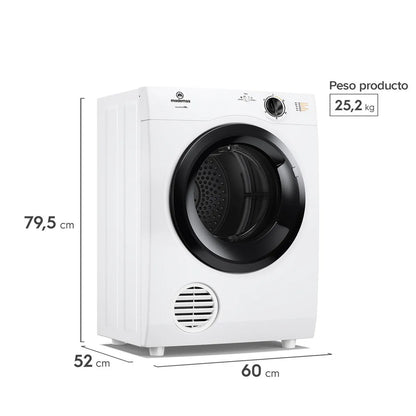 Secadora Carga Frontal Mademsa 7DBZG PRO 7 kg Blanco