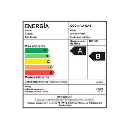 Cocina MFO MG20TCSSL 4 Quemadores
