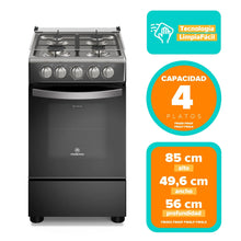 Cocina a gas FM4LP Negra