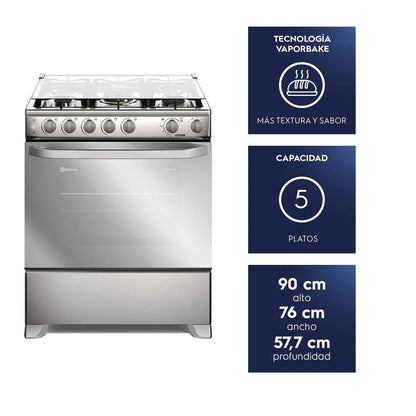 Cocina a Gas 5 Platos FE5SXC Inox