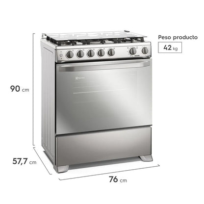 Cocina a Gas 5 Platos FE5SXC Inox