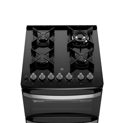 Cocina a Gas 4 Platos F4EDB Doble Horno Negra