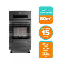 Estufa Híbrida Gas y Eléctrica Mademsa HH15B Onix 15 Kg