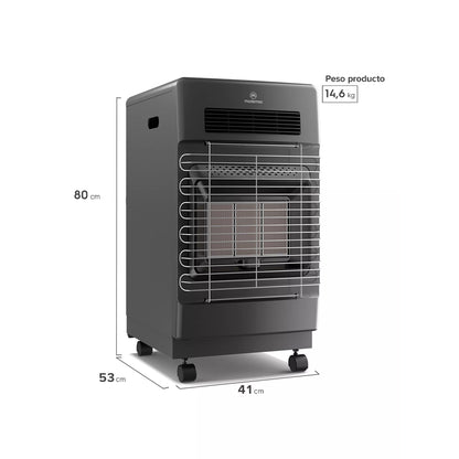 Estufa Híbrida Gas y Eléctrica Mademsa HH15B Onix 15 Kg