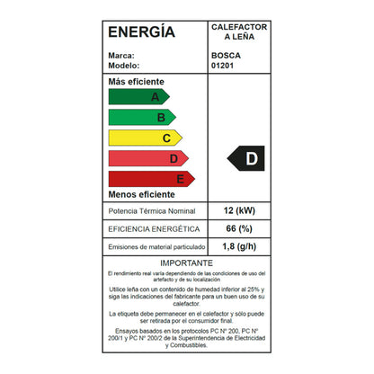 Estufa a Leña Gold 500 Burdeo