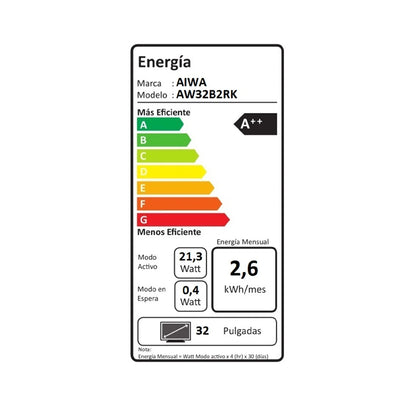 Led Smart TV Aiwa 32" AW32RKQ Roku
