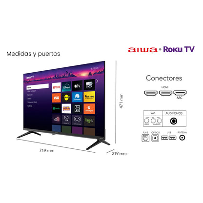 Led Smart TV Aiwa 32" AW32RKQ Roku