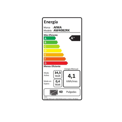 Led Smart TV Aiwa 40" AW40RKQ Roku