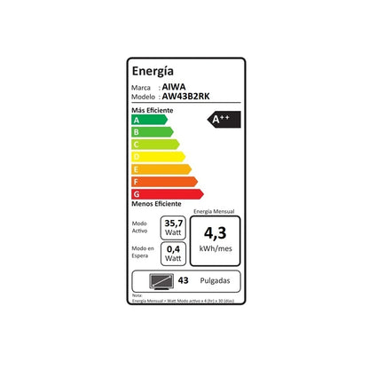 Led Smart TV Aiwa 43" AW43RKQ Roku