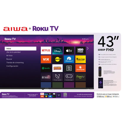 Led Smart TV Aiwa 43" AW43RKQ Roku