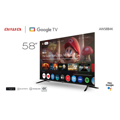 Led Smart TV Aiwa 58'' 4k Ultra Hd QLed Google Tv AW-58B2Q