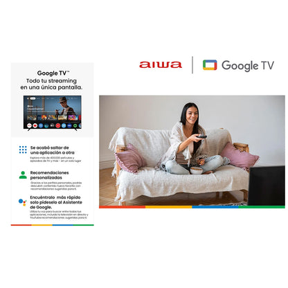 Led Smart TV Aiwa 58'' 4k Ultra Hd QLed Google Tv AW-58B2Q