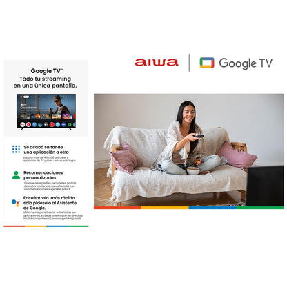 Led Smart TV Aiwa 65'' 4k Ultra Hd QLed Google Tv AW-65B4FG