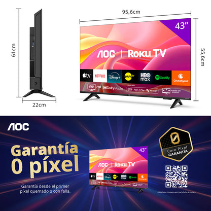 Led Smart TV 43 AOC Full HD 43S5155