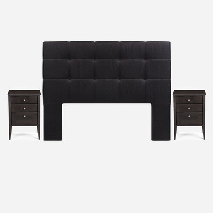 Cama Europea Tempo 2 Plazas + Muebles Issey Base Dividida