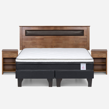 Cama Europea New Style 6 KING + Mueble Ferrara