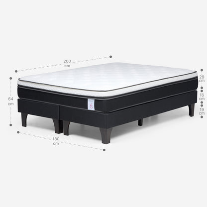 Cama Europea New Style 6 KING 180 x 200 Base Dividida