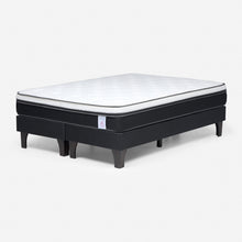Cama Europea New Style 6 2 Plazas Base Dividida + Respaldo 2 Veladores