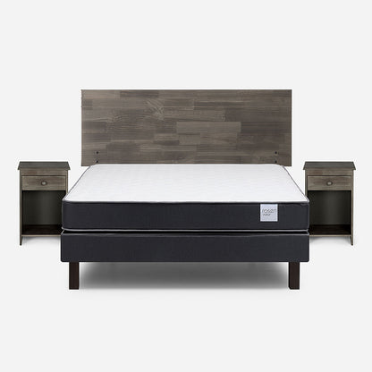 Cama Europea Wave 2 Plazas Tabor Grafito