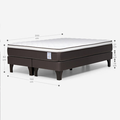 Cama Europea New Style 4 Plus 2 Plazas Base Divida