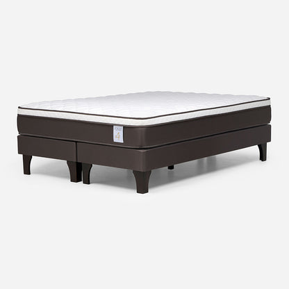 Cama Europea New Style 4 Plus 2 Plazas Base Divida + Muebles Ferrara