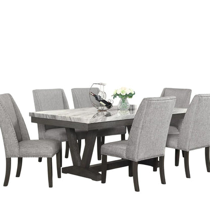 Comedor 6 Sillas Moderno Rodeus Mármol