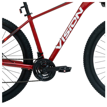 Bicicleta MTB Vision Rocket 7 Aro 29 Color Rojo
