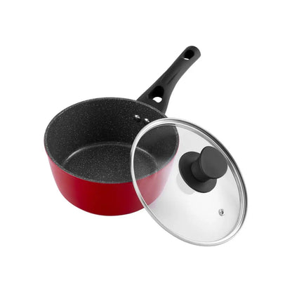 Batería de cocina Aluminio Forjado 7pzas Rojo Mate TH-MB07RN