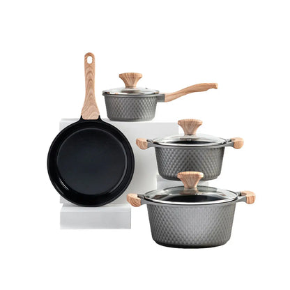 Batería de cocina Aluminio Fundido Gris 7pzas TH-MB07GM