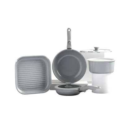 Batería de cocina Aluminio 9pzas TH-MB09R