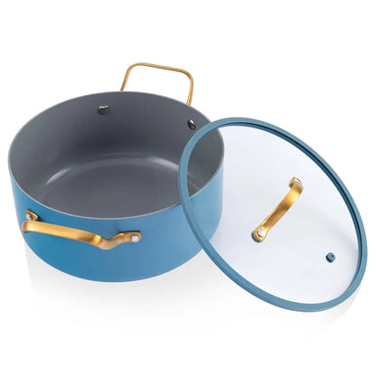 Batería de cocina Aluminio 8pzas Azul Claro TH-MB08AD