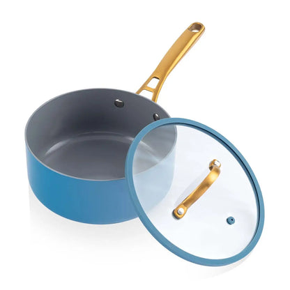 Batería de cocina Aluminio 8pzas Azul Claro TH-MB08AD