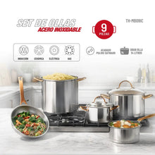 Batería de cocina Acero Inoxidable 9 piezas TH-MB09IC