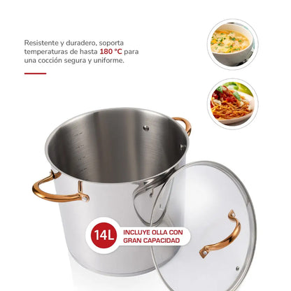 Batería de cocina Acero Inoxidable 9 piezas TH-MB09IC