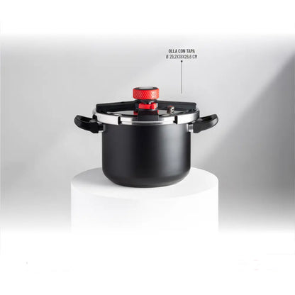 Olla a Presión Acero Inox Negro 8lts TH-MOP08N