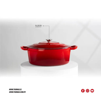 Olla Hierro Fundido 31 cm. Ovalada TH-MCA31R