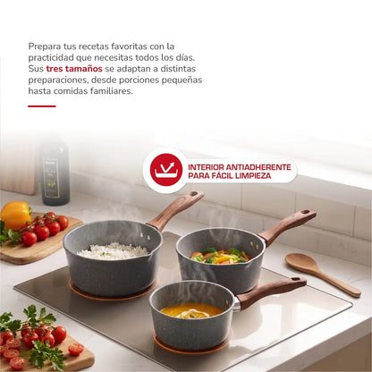 Set de Ollas Antiadherente TH-MCA03N