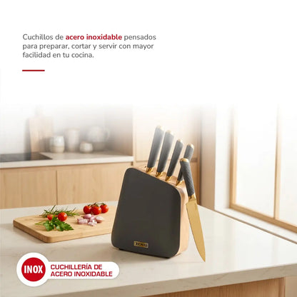 Set 6 Cuchillos Acero inoxidable TH-MT06GD