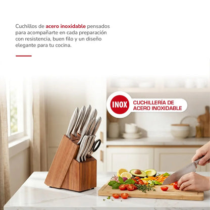 Set cuchillería Acero inoxidable TH-MT11M 11 piezas