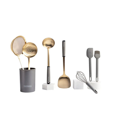 Set de 7 Utensilios Acero Inoxidable TH-MUT08D