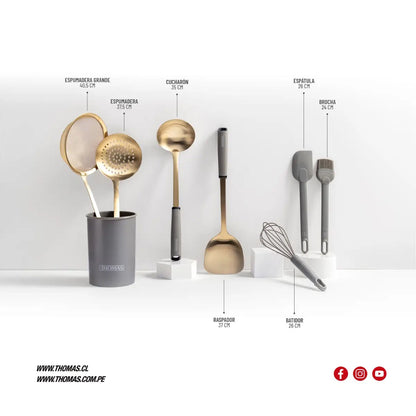 Set de 7 Utensilios Acero Inoxidable TH-MUT08D