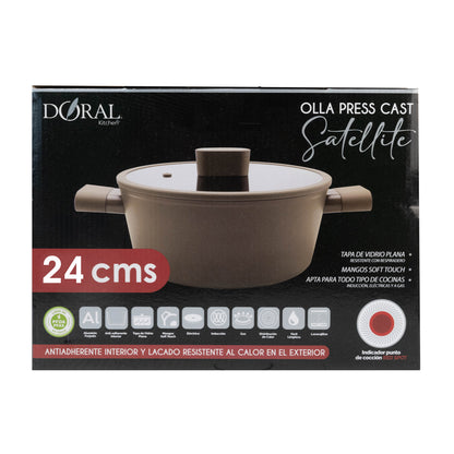 Olla Press Cast Satellite 24 cm Verde Oliva