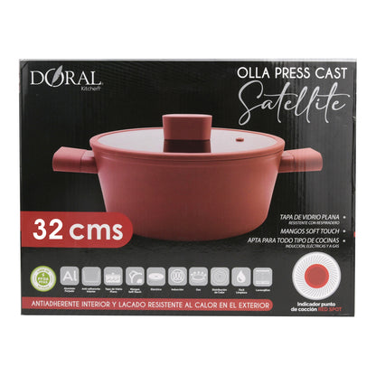 Olla Press Cast Satellite 32 cm Rosa Viejo